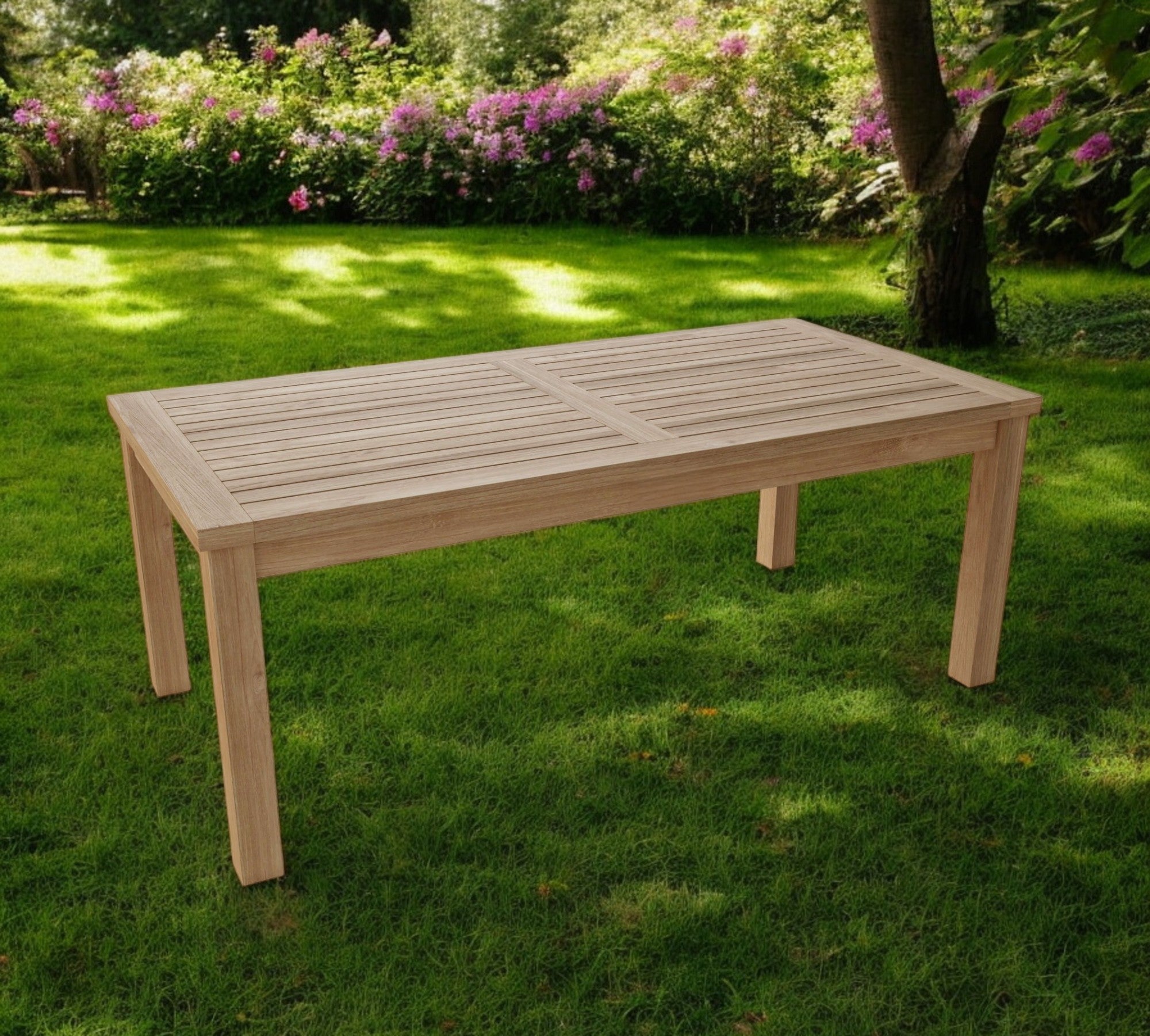 47" Natural Solid Wood Outdoor Coffee Table Homeroots Outdoor