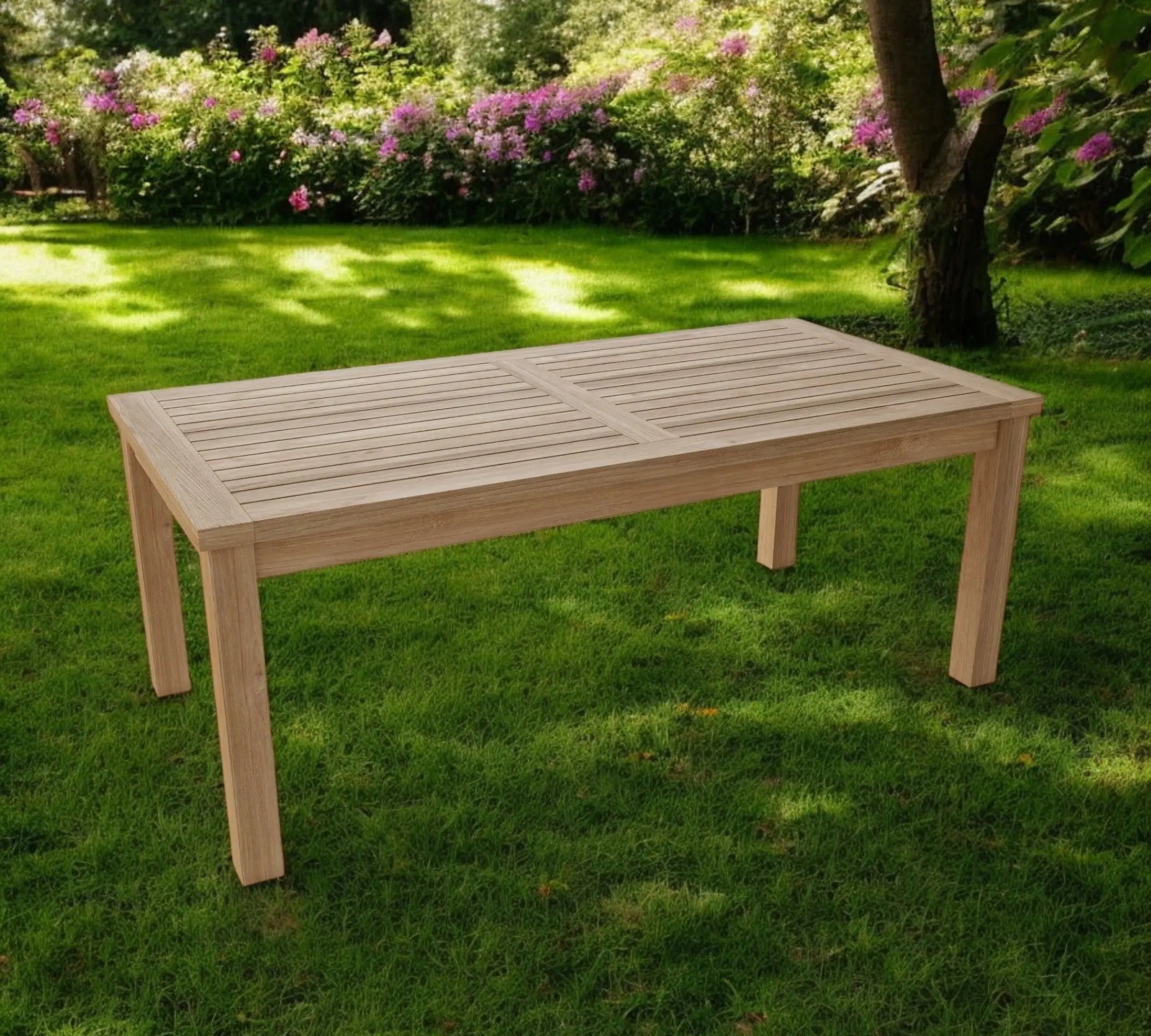 47" Natural Solid Wood Outdoor Coffee Table Homeroots Outdoor