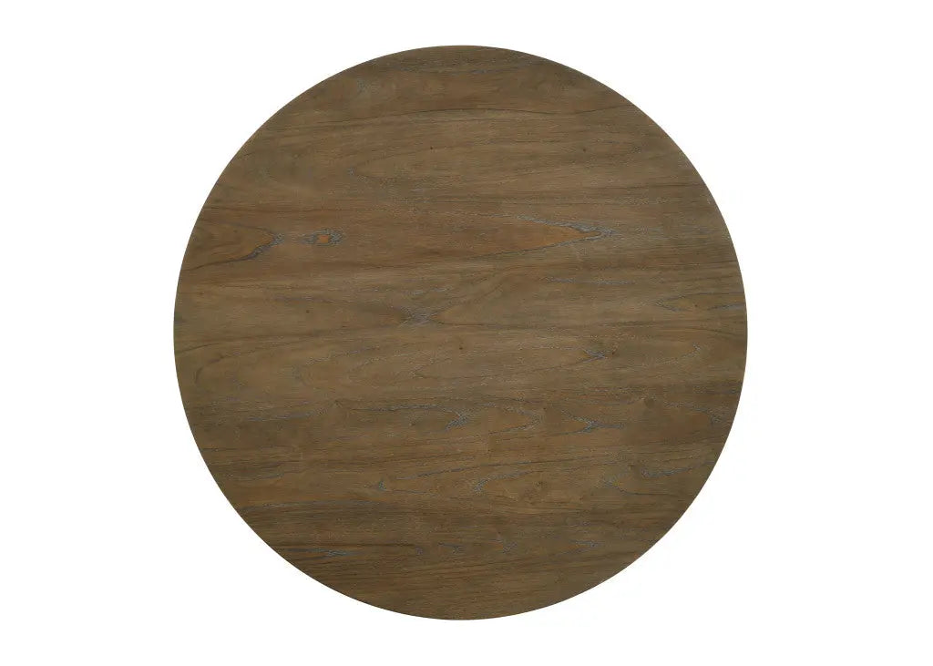 47" Oak Solid Wood Frame Base Round Top Dining Table Homeroots Kitchen & Dining