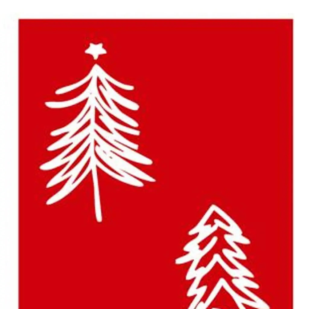 47" Red And White Solid Wood Christmas Christmas Trees Porch Sign Homeroots Outdoor