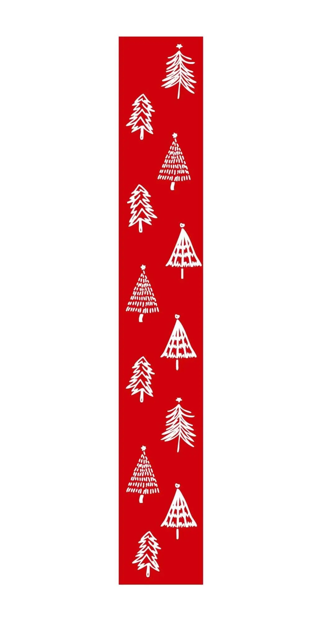 47" Red And White Solid Wood Christmas Christmas Trees Porch Sign Homeroots Outdoor
