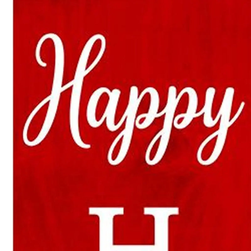 47" Red And White Solid Wood Happy Holidays Christmas Reindeer Porch Sign Homeroots Outdoor