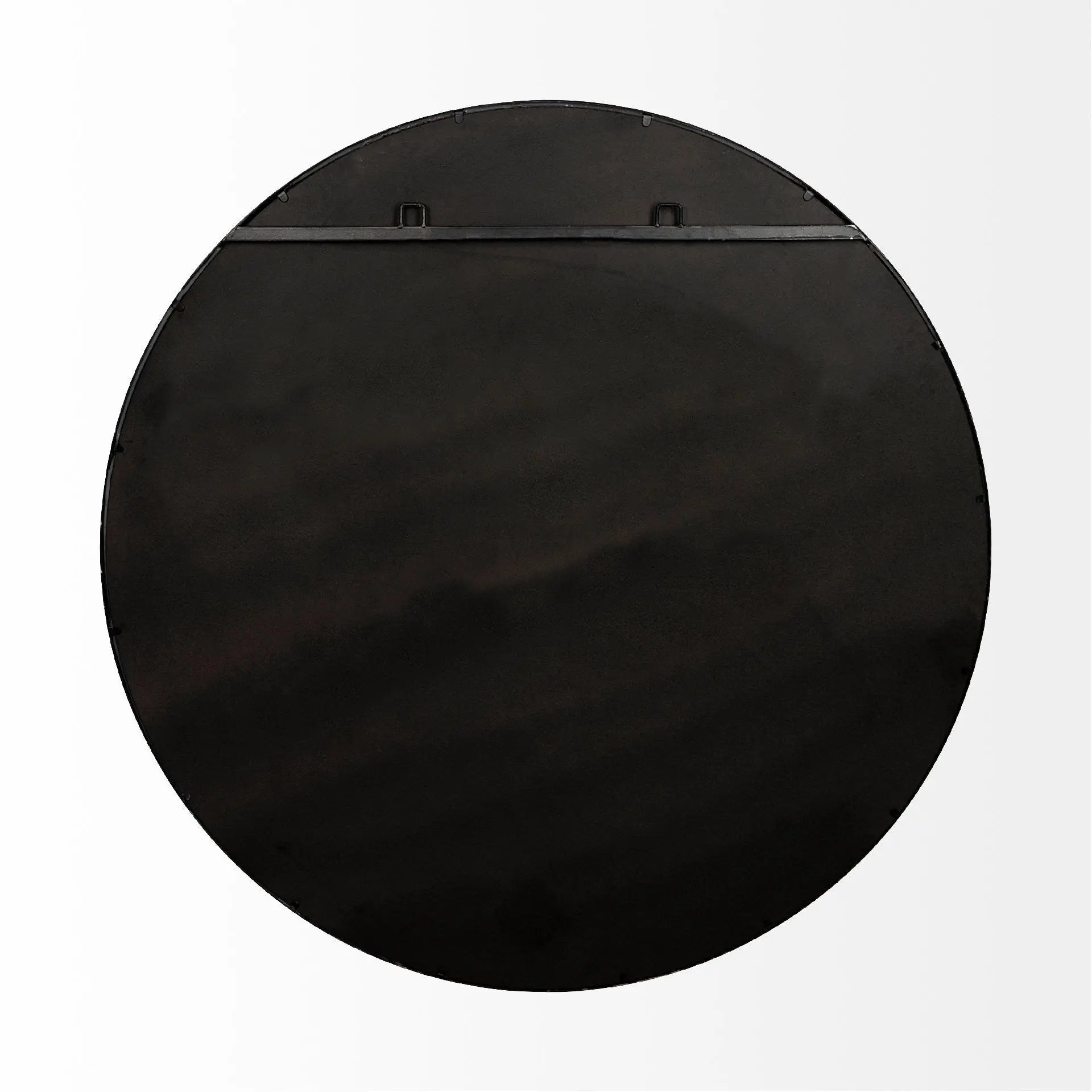 47" Round Black Metal Frame Wall Mirror Homeroots Bed & Bath