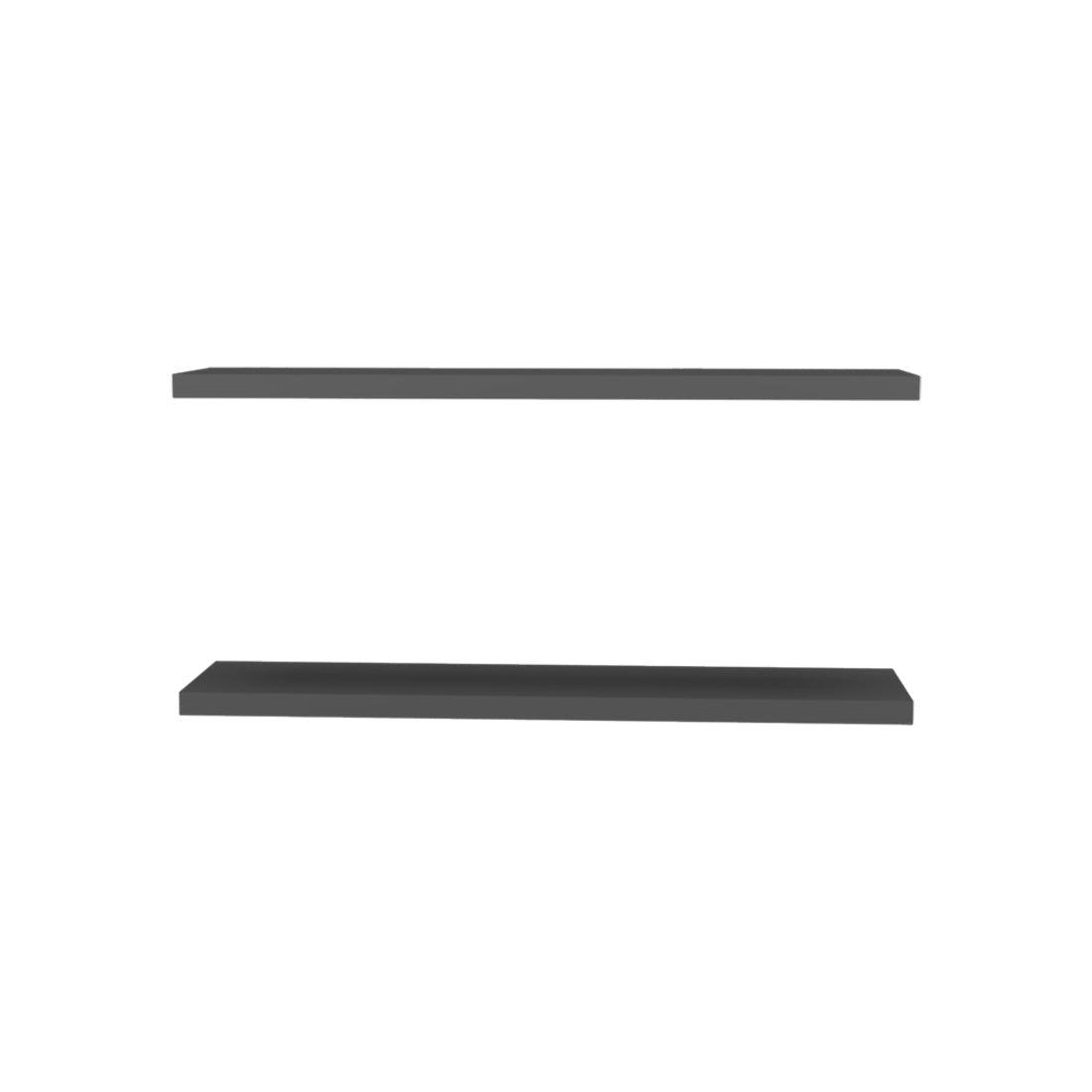 47" Set Of Two Dark Gray Wood Wall Mounted Floating Shelves - GreatEagleInc