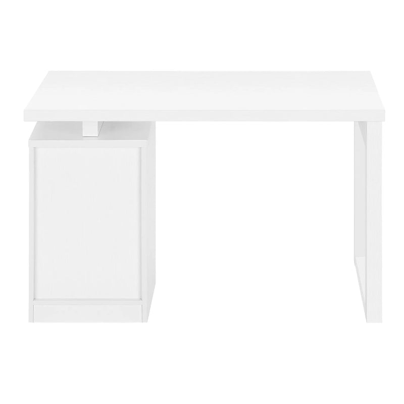 47" White Computer Desk With Three Drawers Homeroots Office