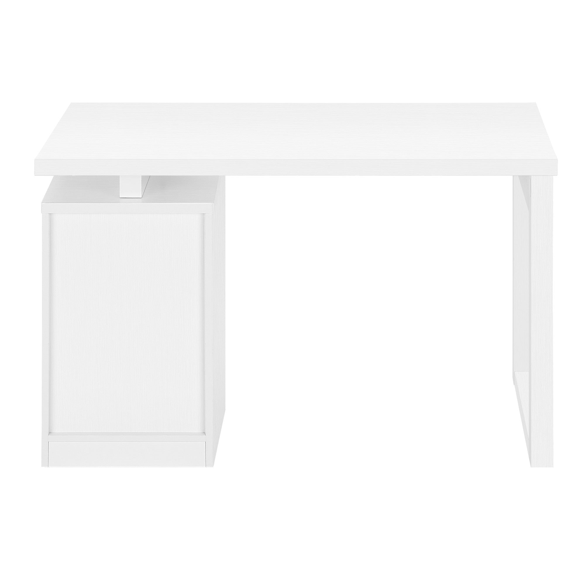 47" White Computer Desk With Three Drawers Homeroots Office