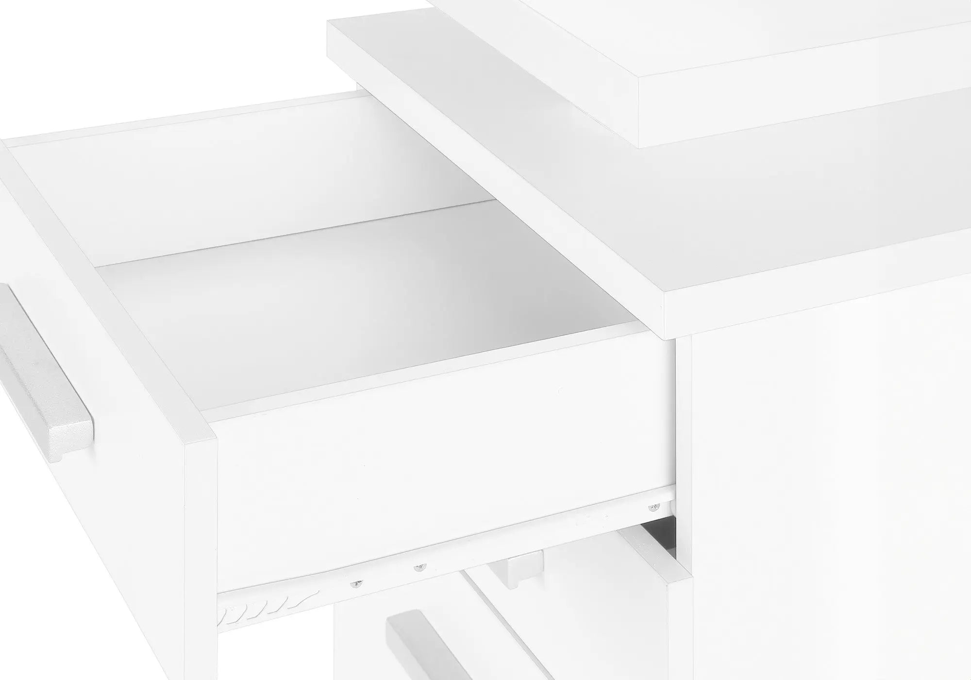 47" White Computer Desk With Three Drawers Homeroots Office