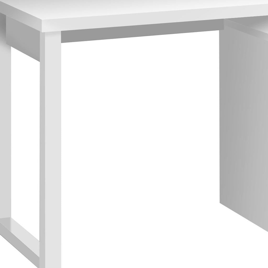 47" White Computer Desk With Three Drawers Homeroots Office