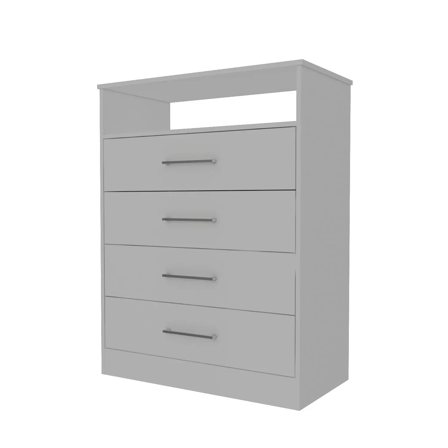 47" White Four Drawer Dresser Homeroots Bed & Bath