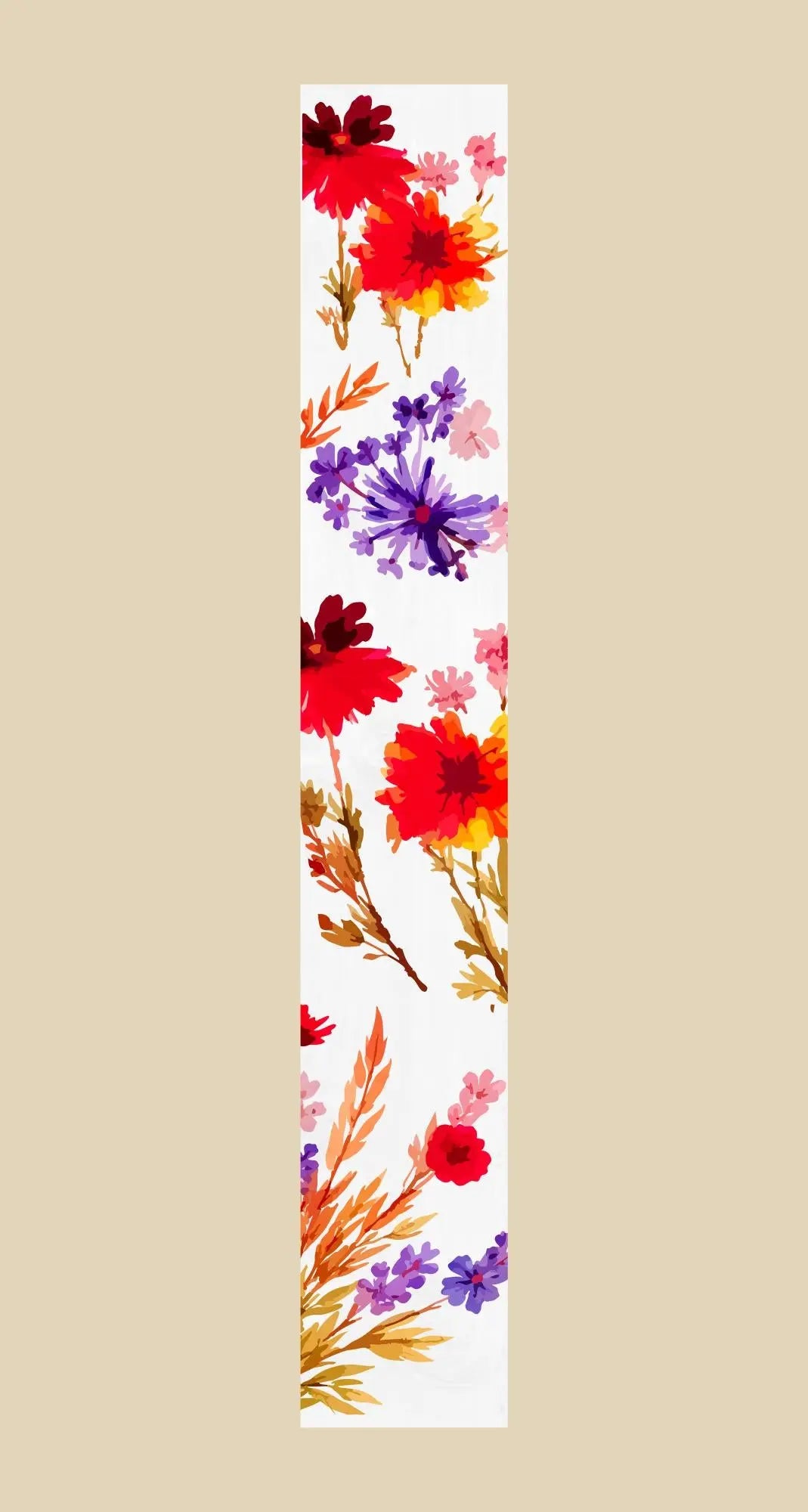 47" White Red And Purple Solid Wood Floral Bouquet Porch Sign Homeroots Outdoor
