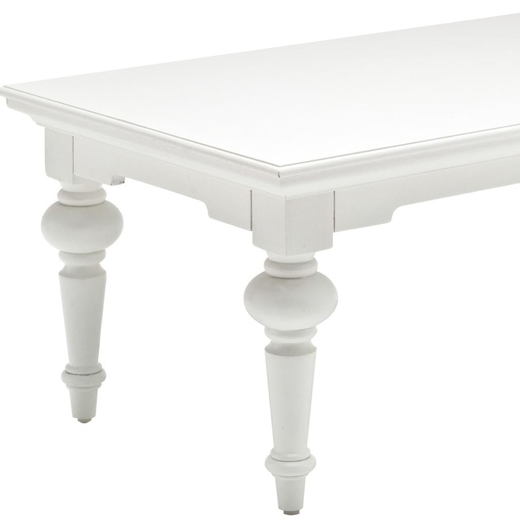 47" White Solid Wood Coffee Table Homeroots Living Room