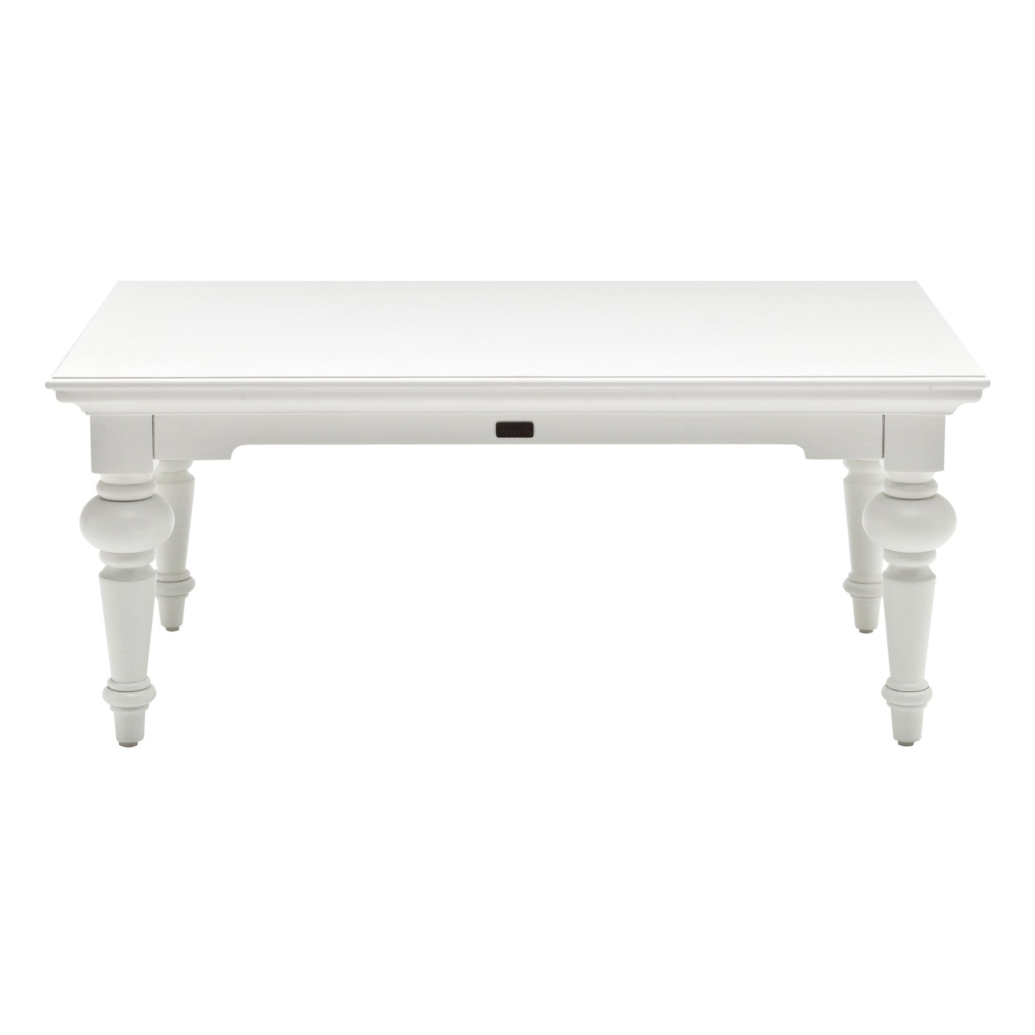 47" White Solid Wood Coffee Table Homeroots Living Room
