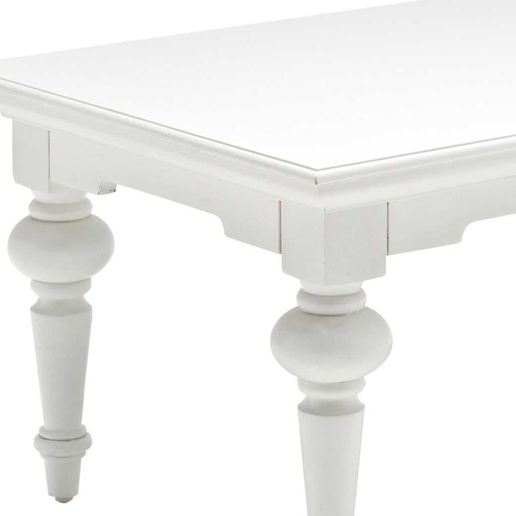 47" White Solid Wood Coffee Table Homeroots Living Room