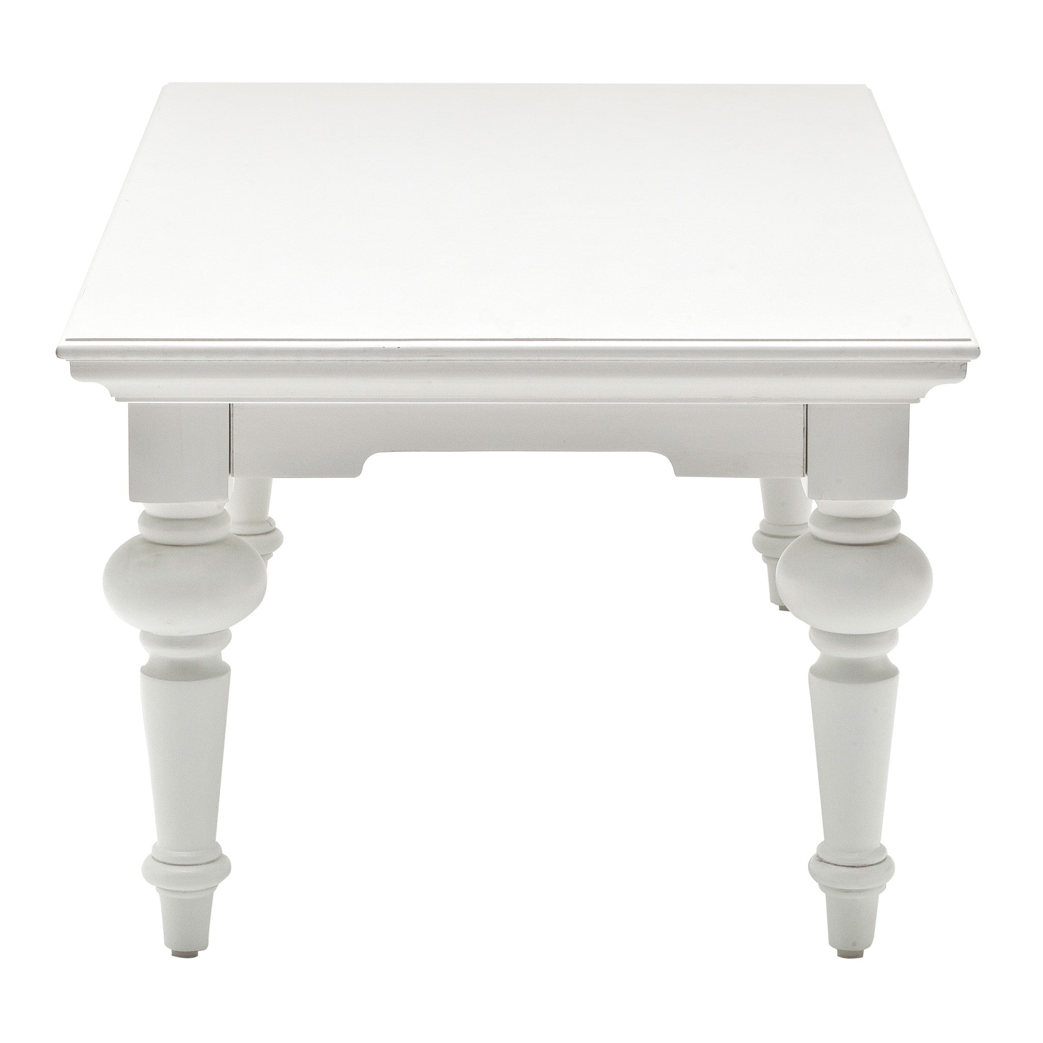 47" White Solid Wood Coffee Table Homeroots Living Room