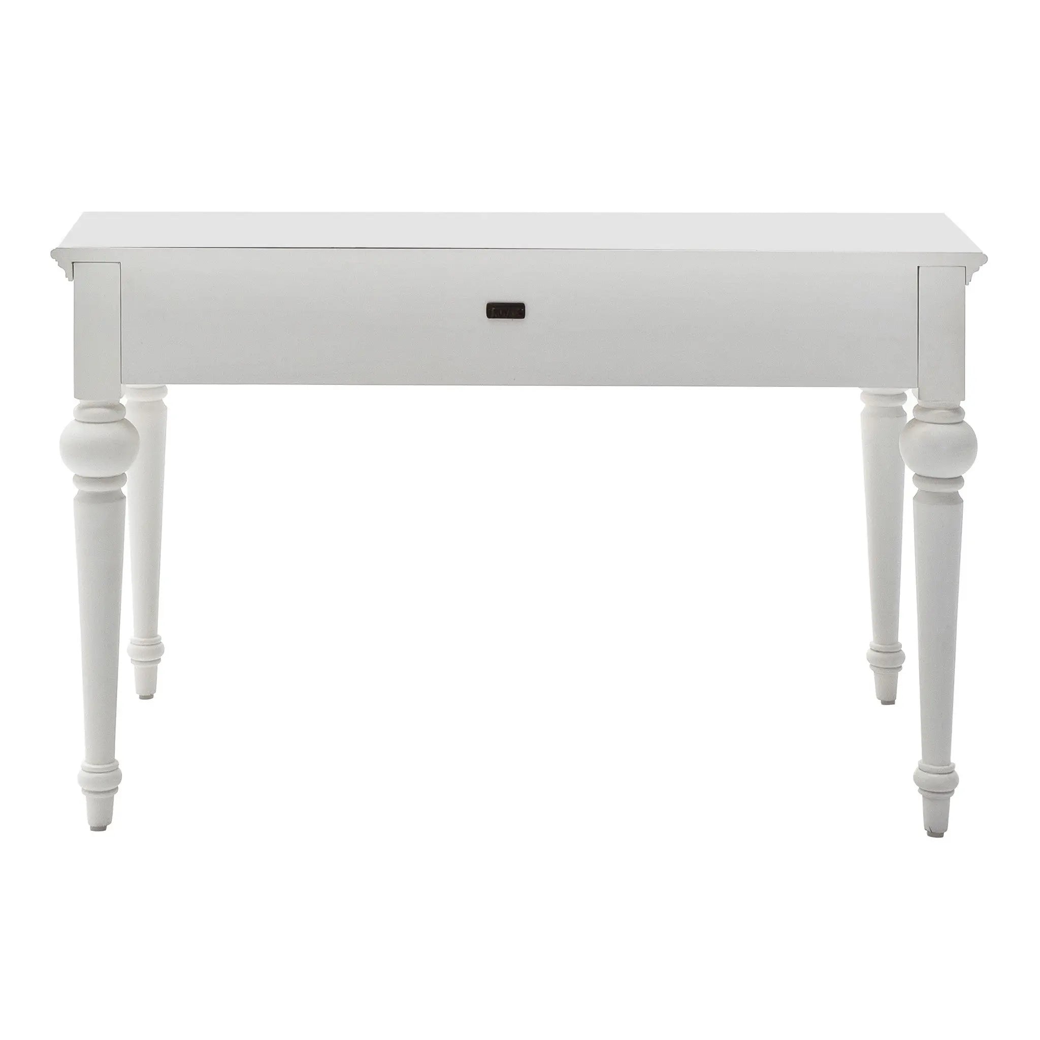 47" White Solid Wood Computer Desk With Hutch With Two Drawers Homeroots Office