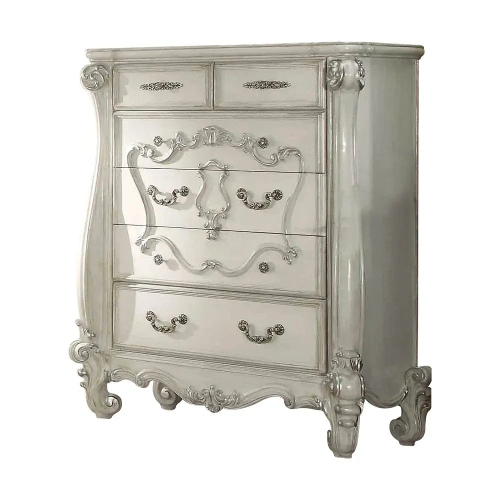 47" White Solid Wood Standard Chest Homeroots Bed & Bath
