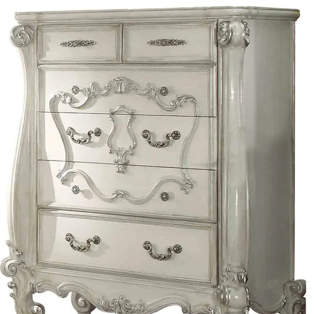 47" White Solid Wood Standard Chest Homeroots Bed & Bath