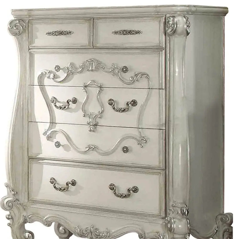 47" White Solid Wood Standard Chest Homeroots Bed & Bath