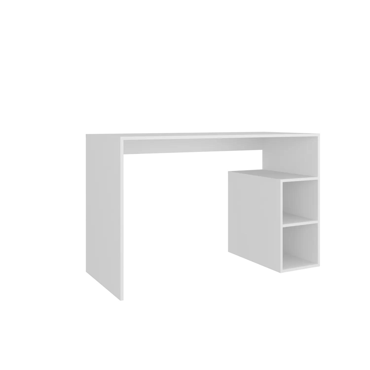 47" White Wood Computer Desk Homeroots