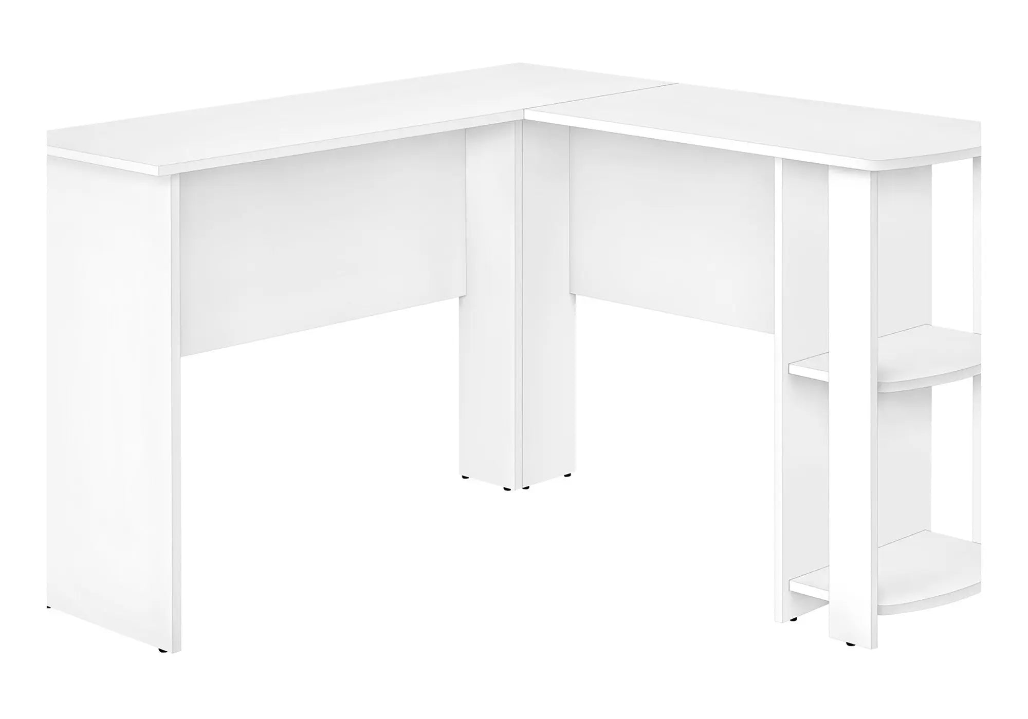 47" White Wood Corner Computer Desk Homeroots Office