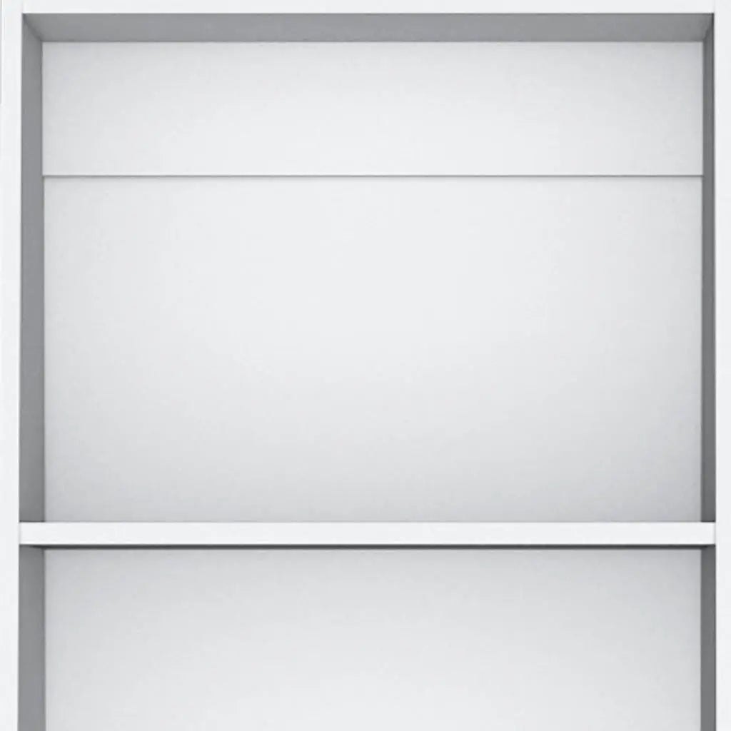 47" White Wood Three Tier Bookcase Homeroots Office