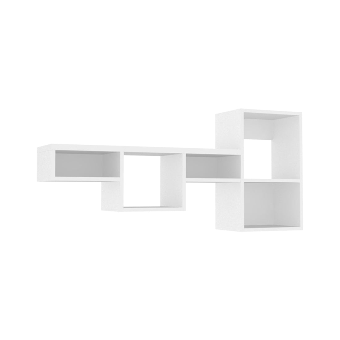 47" White Wood Wall Mounted Cubby Shelf - GreatEagleInc