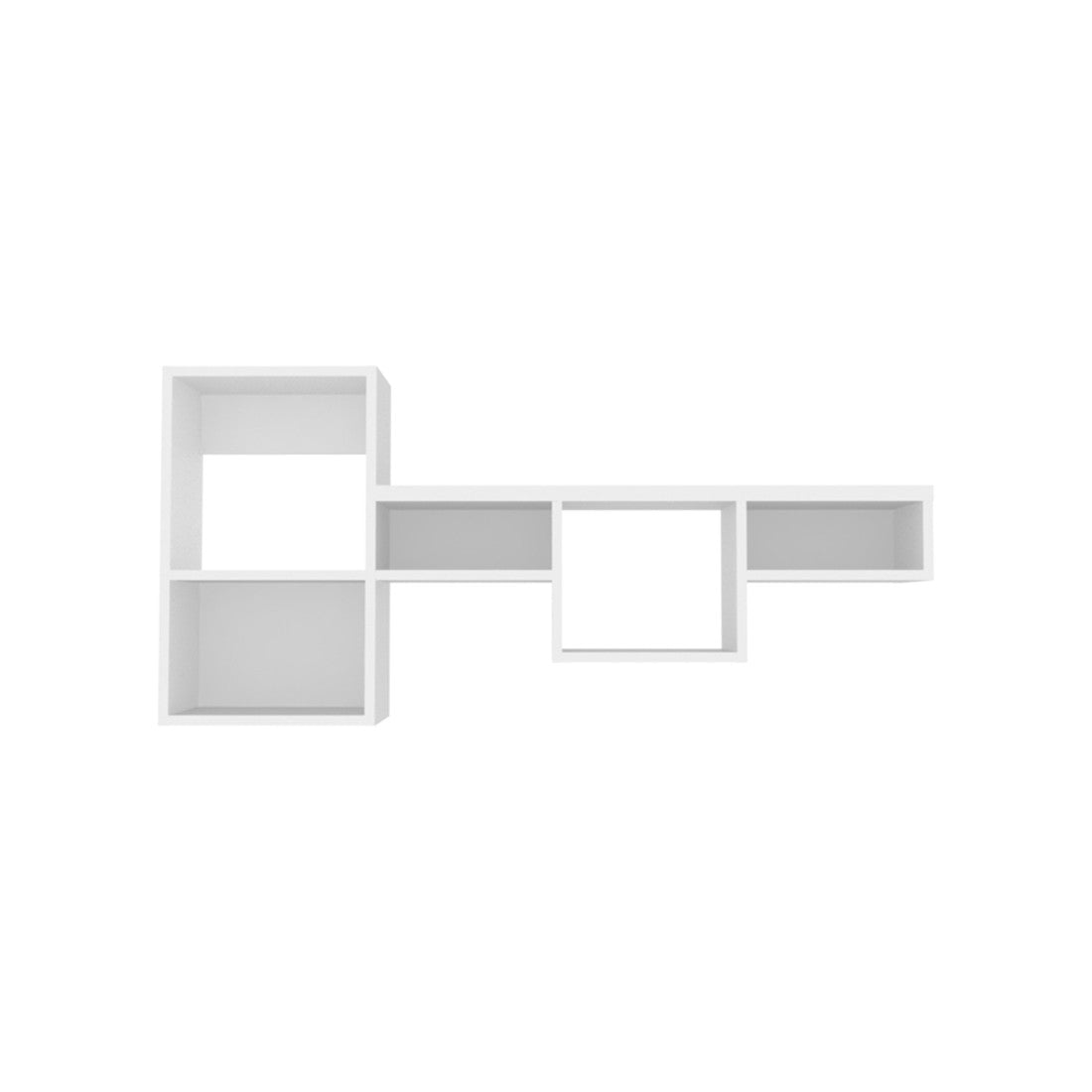 47" White Wood Wall Mounted Cubby Shelf - GreatEagleInc