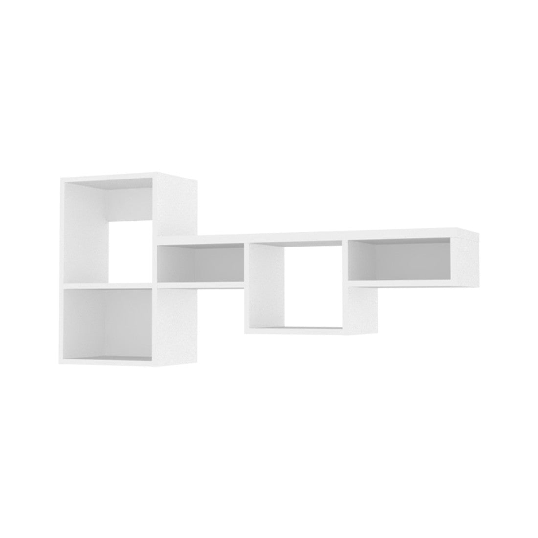 47" White Wood Wall Mounted Cubby Shelf - GreatEagleInc