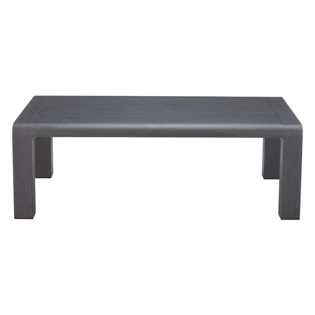 48" Black Aluminum Outdoor Coffee Table Homeroots Outdoor