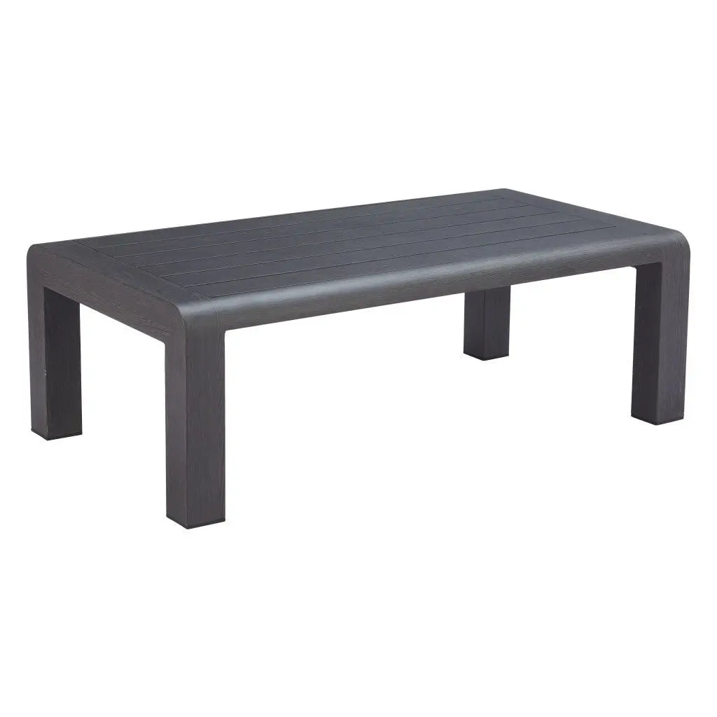 48" Black Aluminum Outdoor Coffee Table Homeroots Outdoor