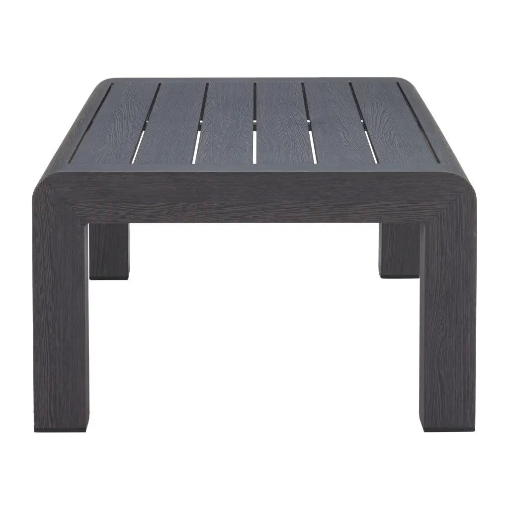 48" Black Aluminum Outdoor Coffee Table Homeroots Outdoor