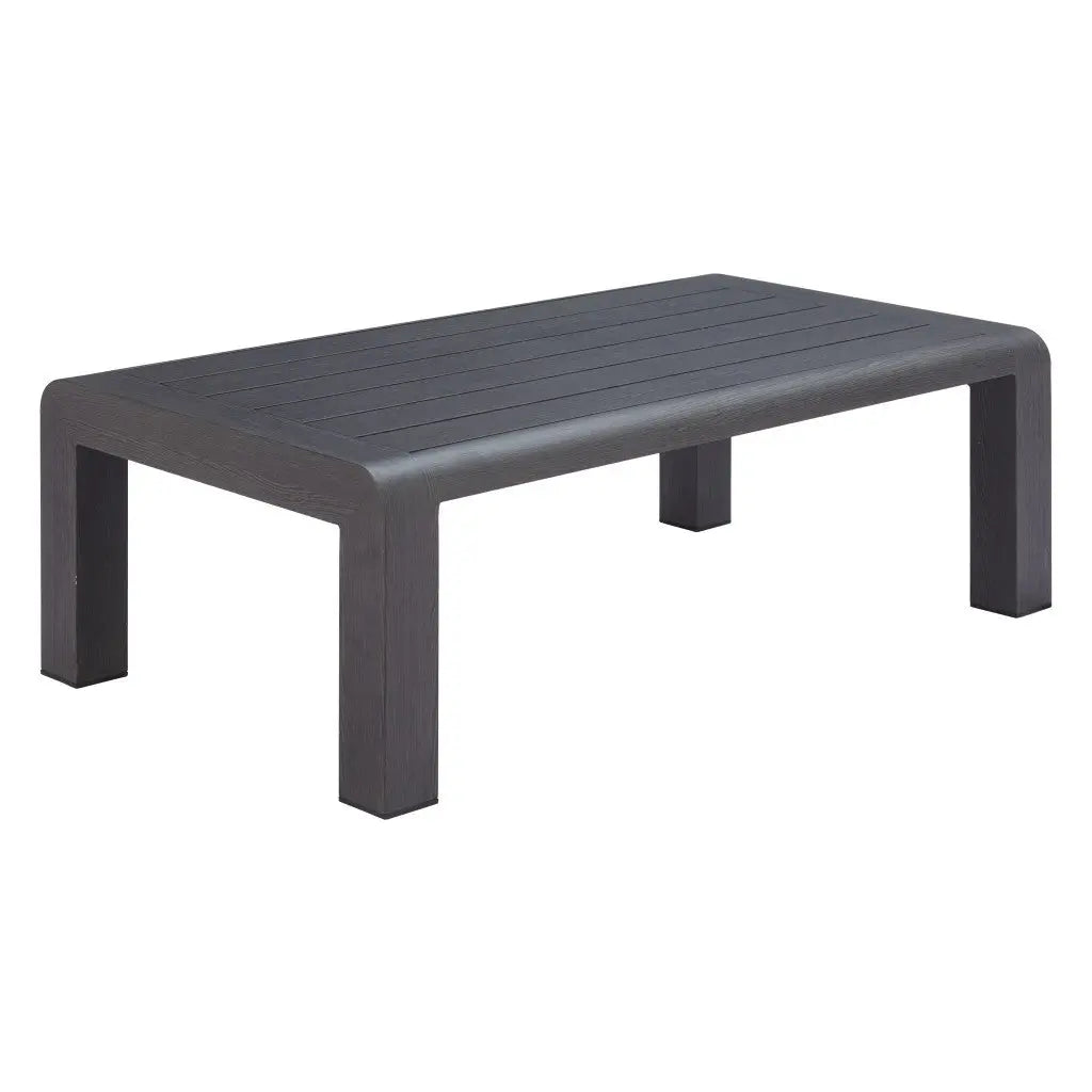 48" Black Aluminum Outdoor Coffee Table Homeroots Outdoor