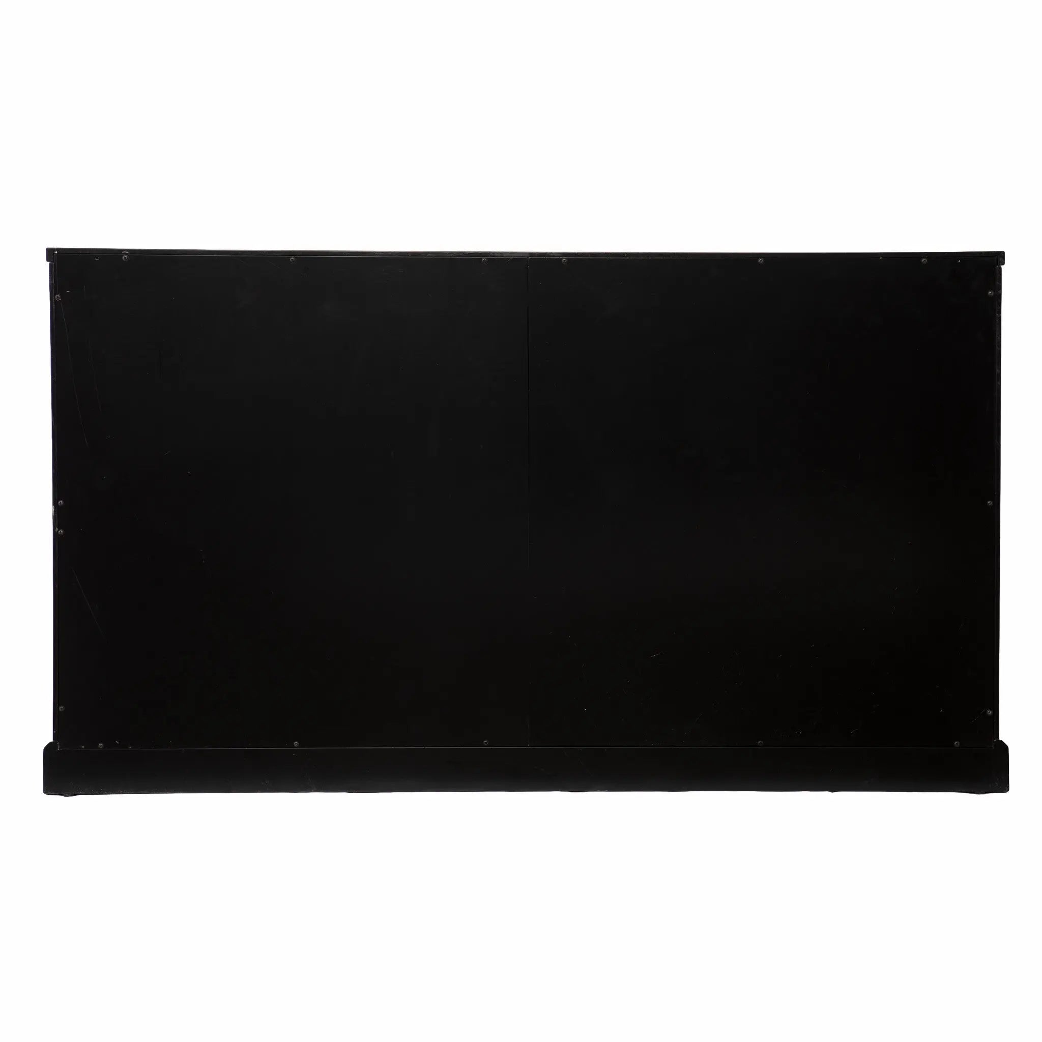 48" Black Sideboard with Two Glass Sliding Doors Homeroots Kitchen & Dining