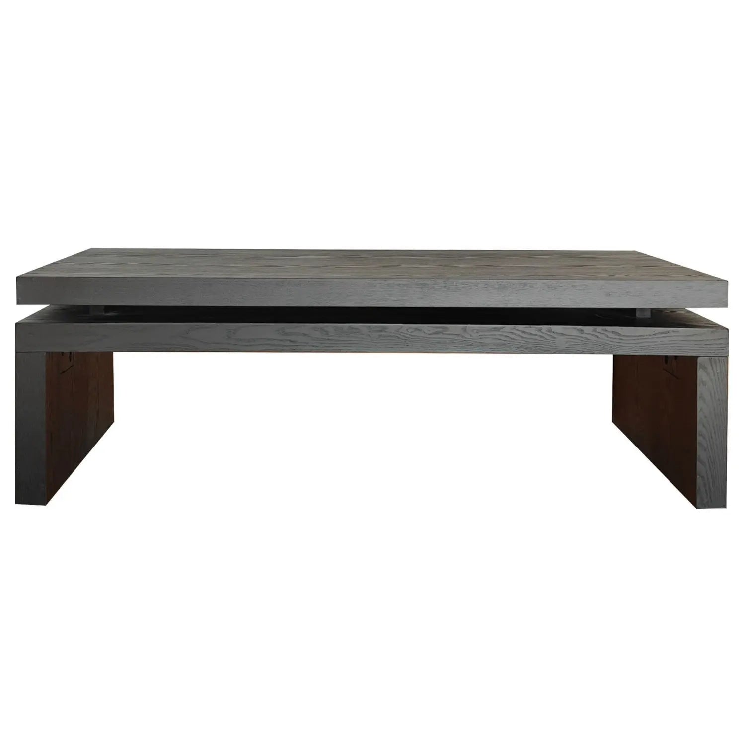 48" Black Wood Floating Frame Coffee Table Homeroots Living Room