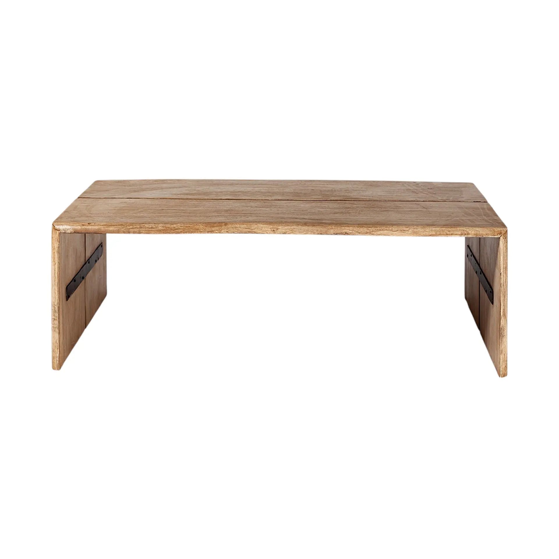 48" Brown Solid Wood Coffee Table Homeroots Living Room