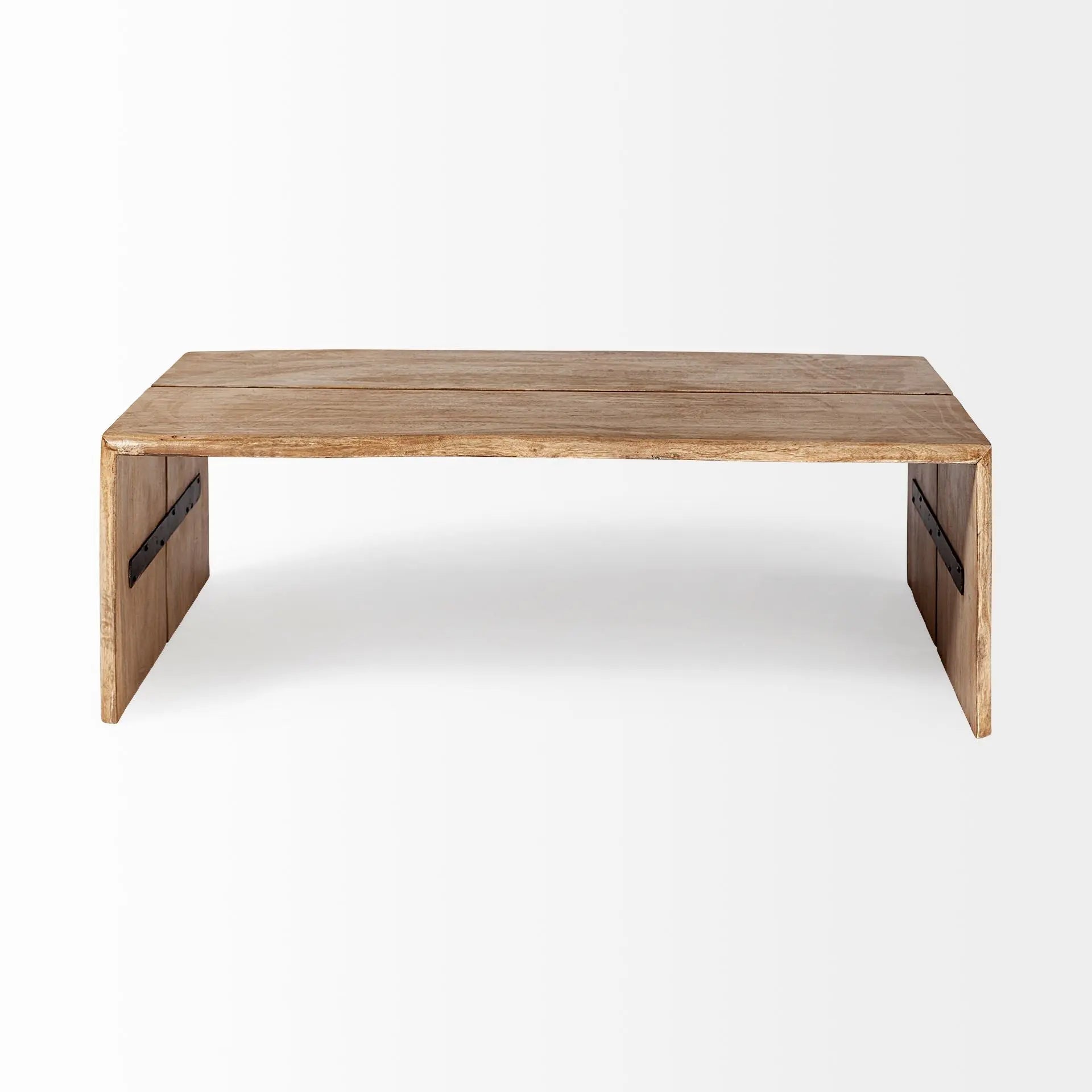 48" Brown Solid Wood Coffee Table Homeroots Living Room