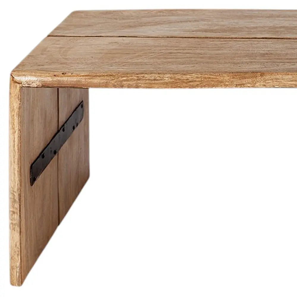 48" Brown Solid Wood Coffee Table Homeroots Living Room