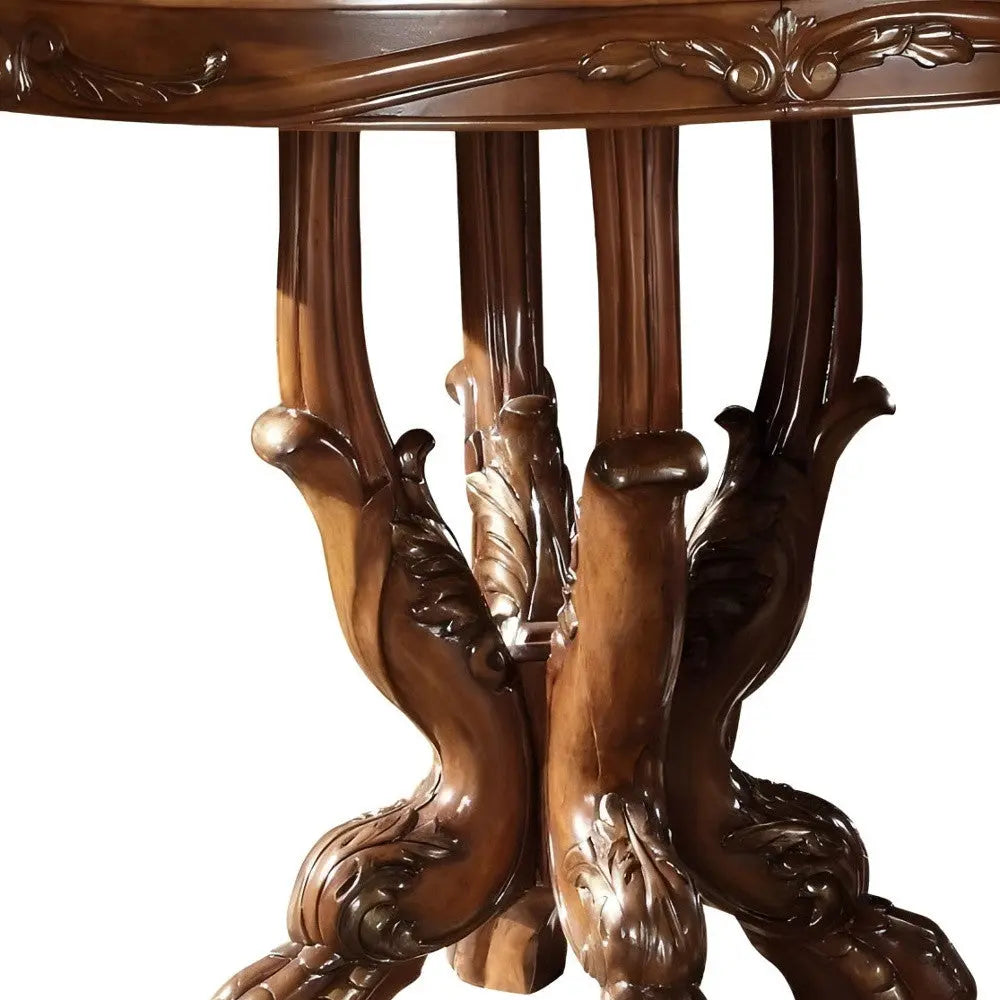 48" Brown Solid Wood Dining Table - GreatEagleInc