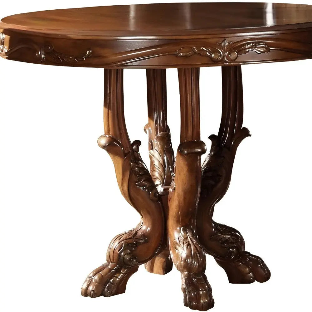 48" Brown Solid Wood Dining Table - GreatEagleInc