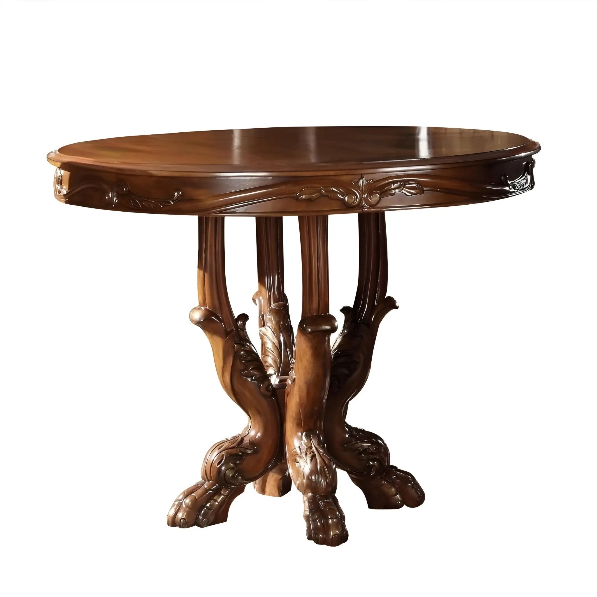 48" Brown Solid Wood Dining Table - GreatEagleInc