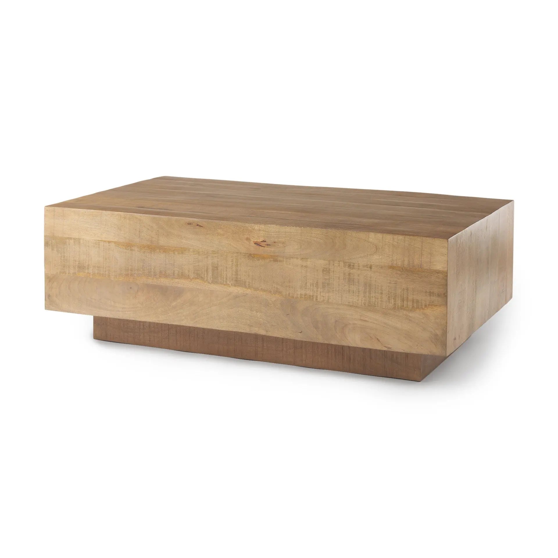 48" Brown Solid Wood Solid Coffee Table Homeroots Living Room