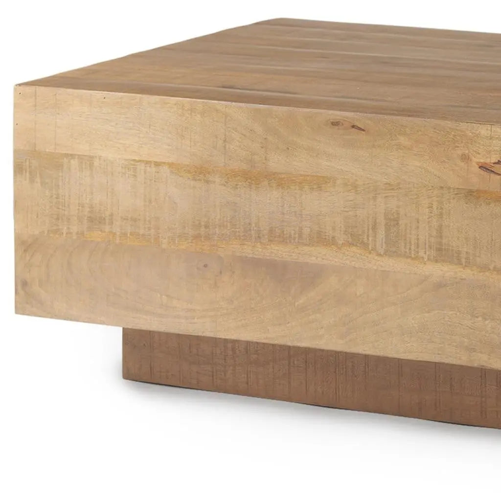 48" Brown Solid Wood Solid Coffee Table Homeroots Living Room