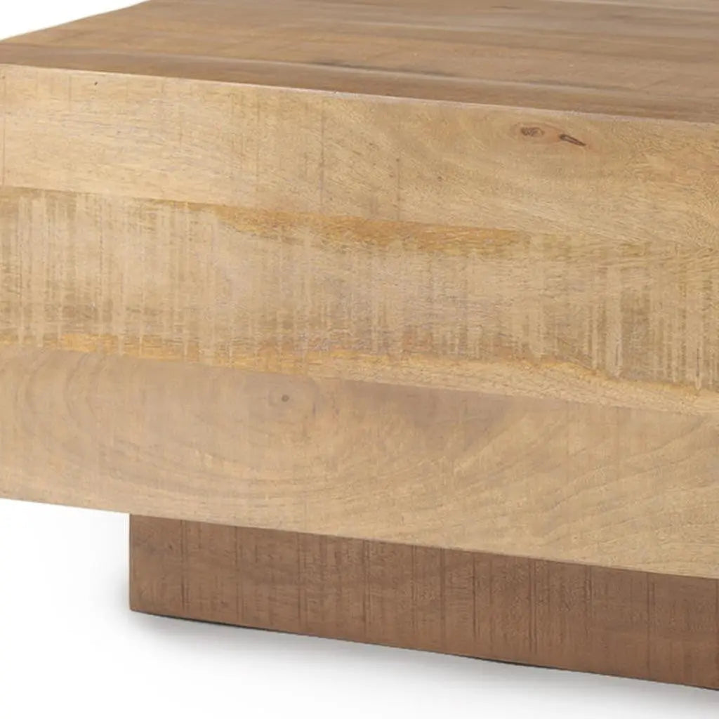48" Brown Solid Wood Solid Coffee Table Homeroots Living Room