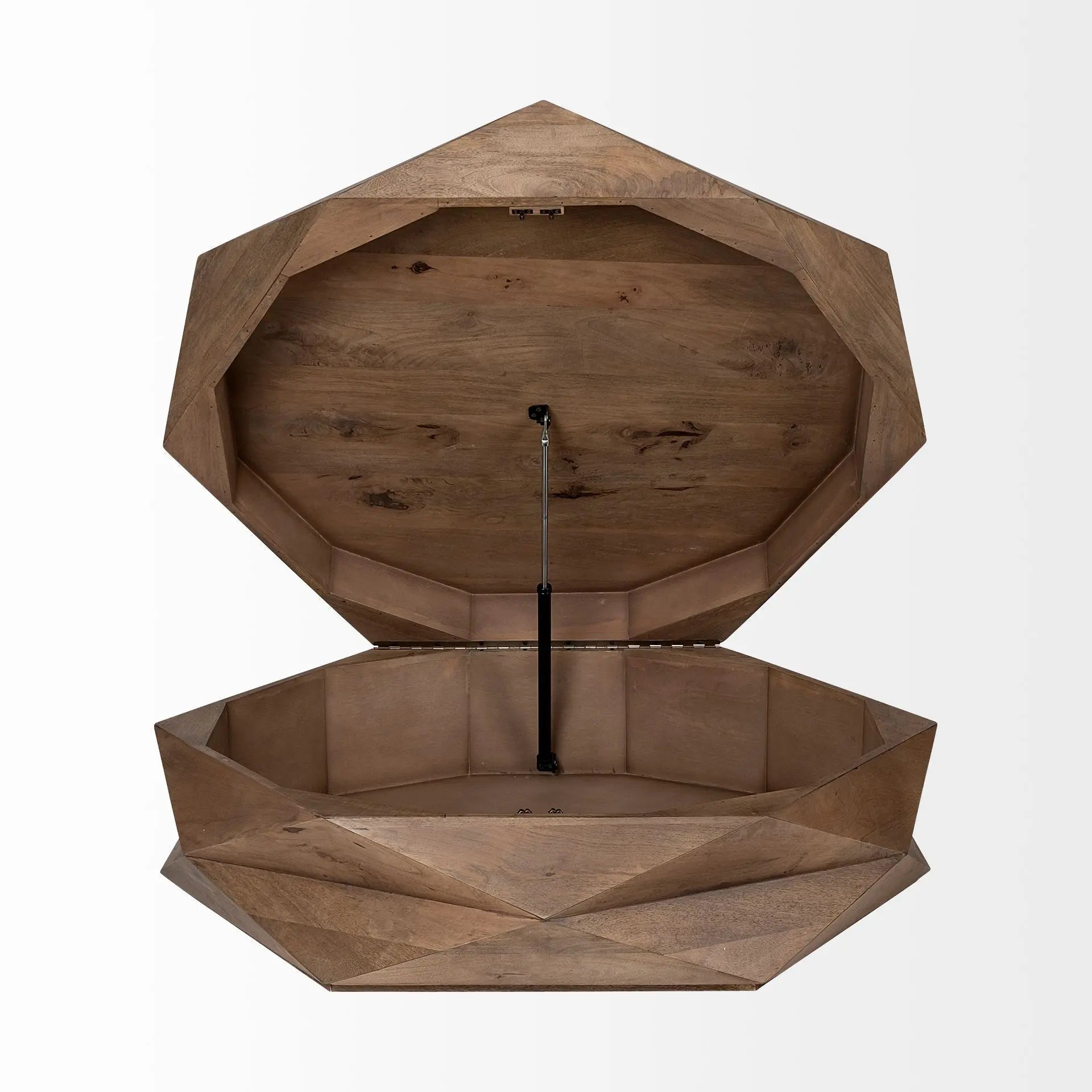 48" Brown Wood Hexagon Coffee Table Homeroots Living Room