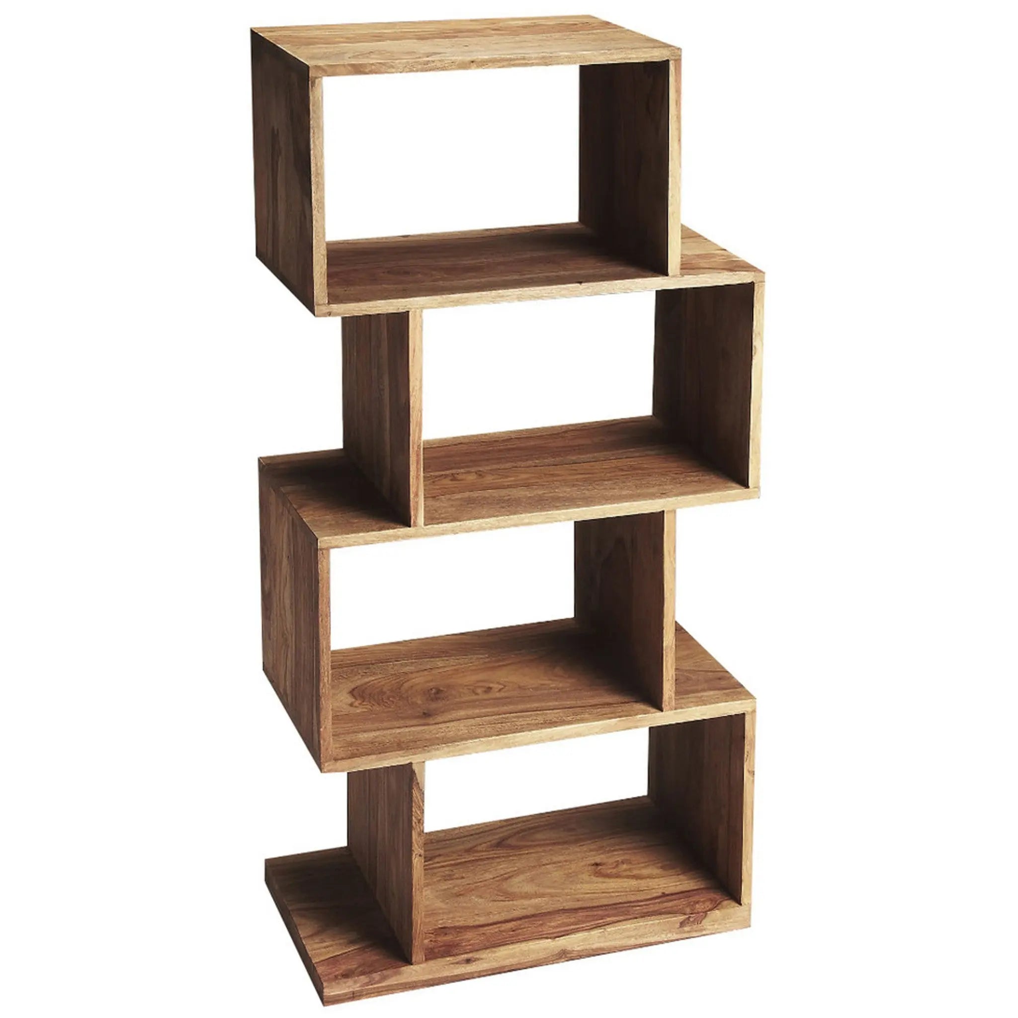 48" Brown Wood Three Tier Bookcase Homeroots Office