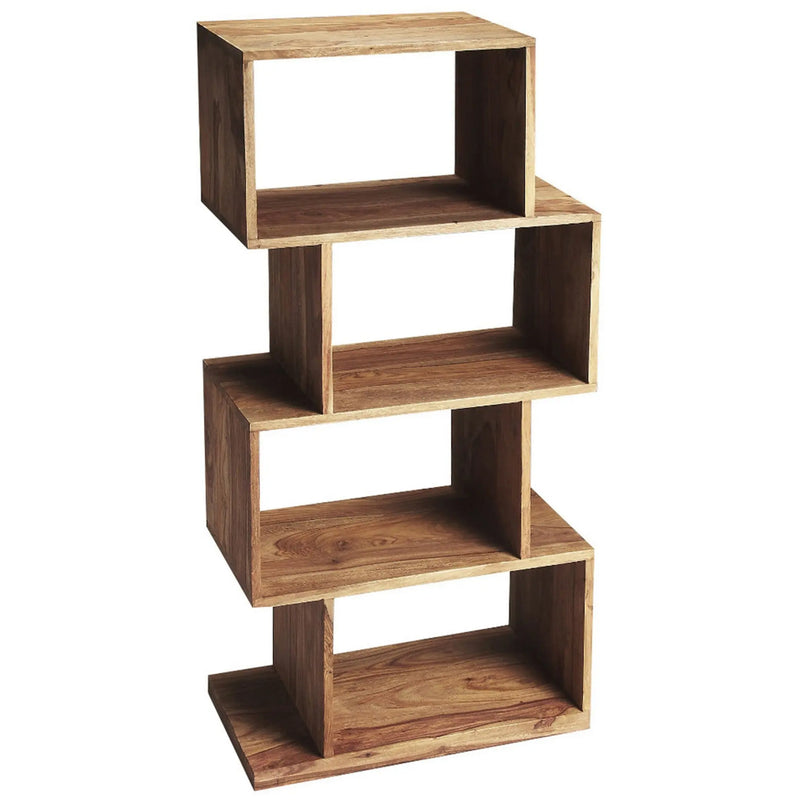 48" Brown Wood Three Tier Bookcase Homeroots Office
