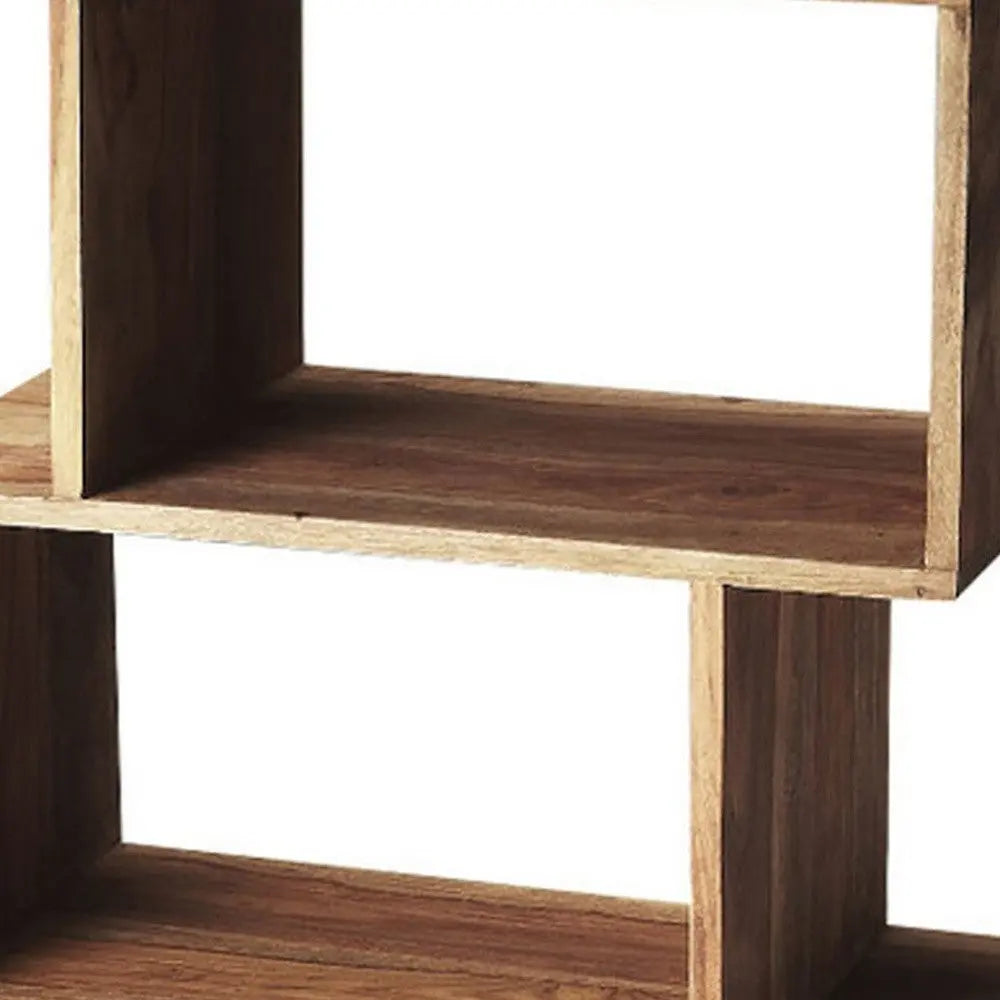 48" Brown Wood Three Tier Bookcase Homeroots Office