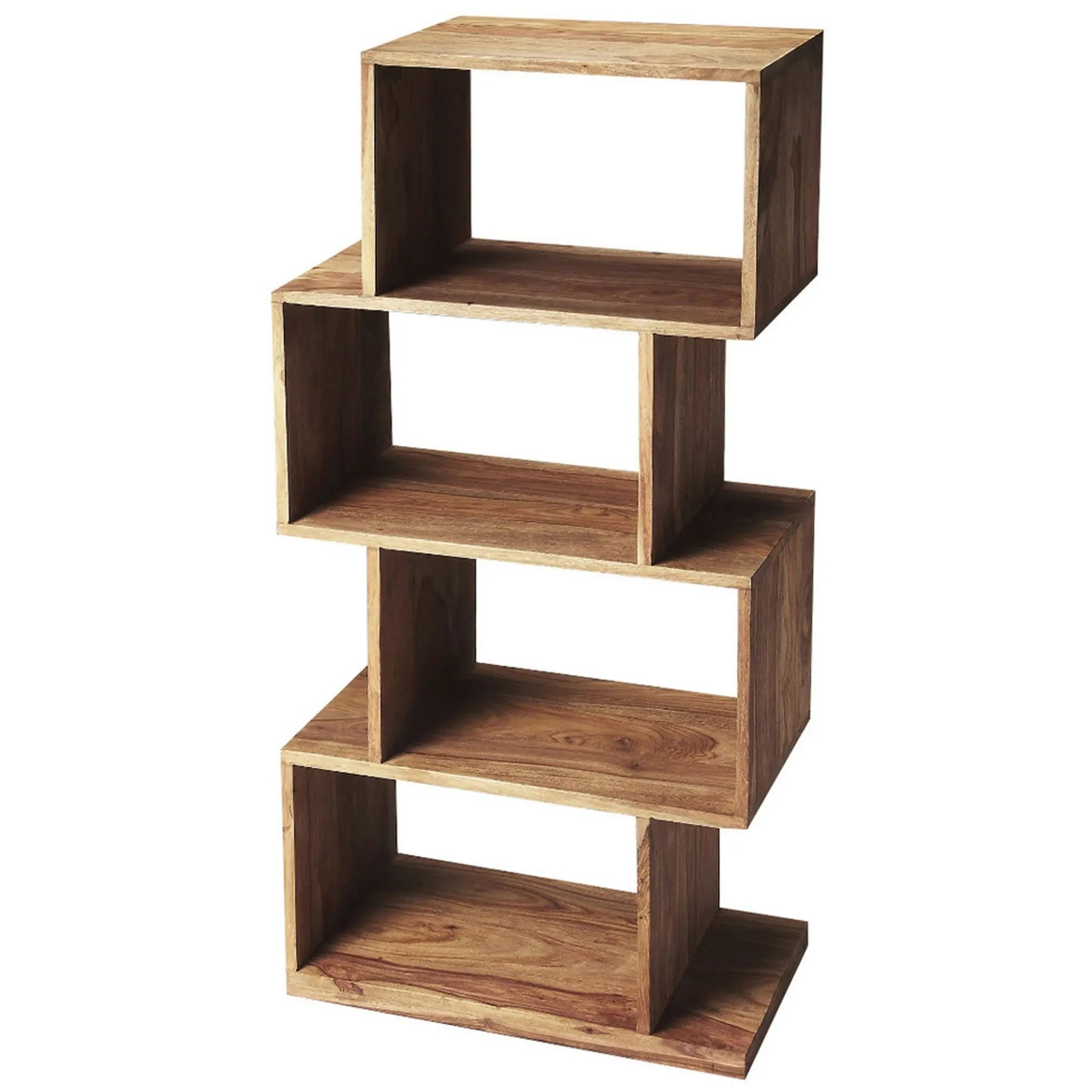 48" Brown Wood Three Tier Bookcase Homeroots Office