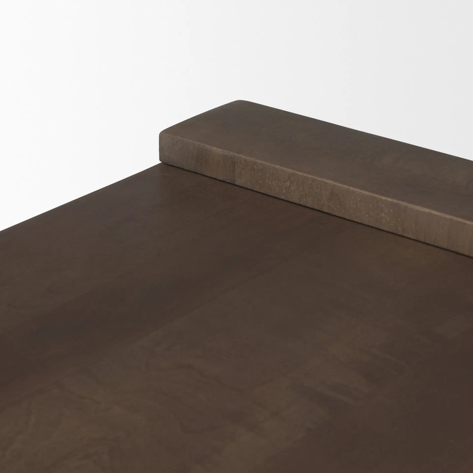 48" Dark Brown Solid Wood Sled Coffee Table Homeroots Living Room