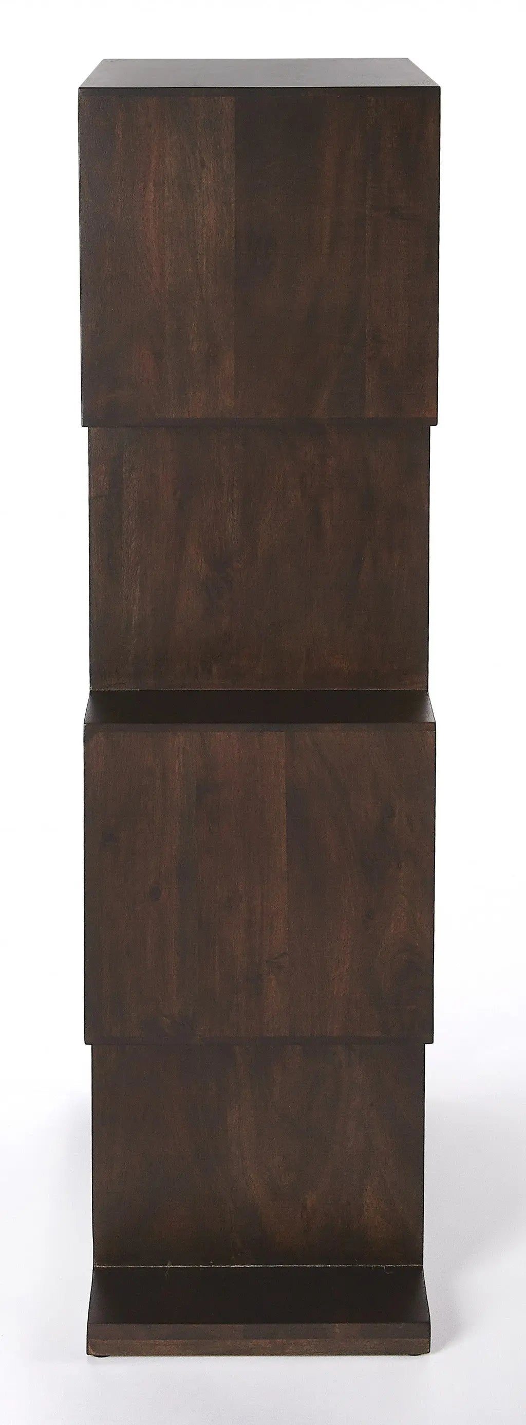 48" Dark Brown Wood Three Tier Bookcase Homeroots Office